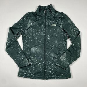 The North Face Full Zip Fleece Lined‎ Shirt Jacket Green Women Size M Pre-Owned
